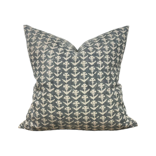 20" x 20" Designer "Clovis" Block Print Pillow