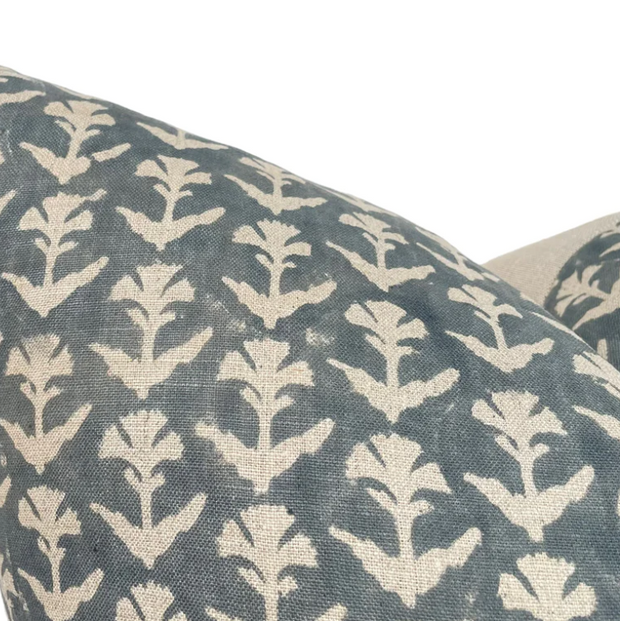 20" x 20" Designer "Clovis" Block Print Pillow