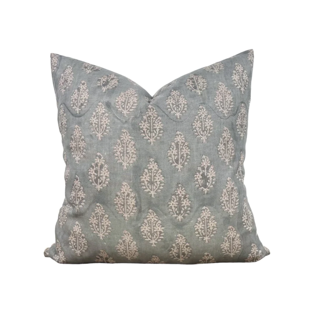 22" x 22" Designer "Selma" Sahara Motif Blue Pillow