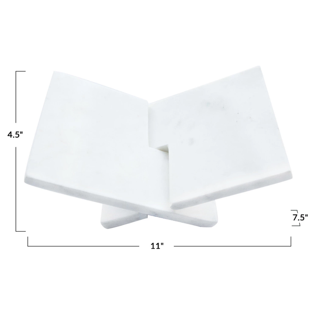 Interlocking Marble Book Holder