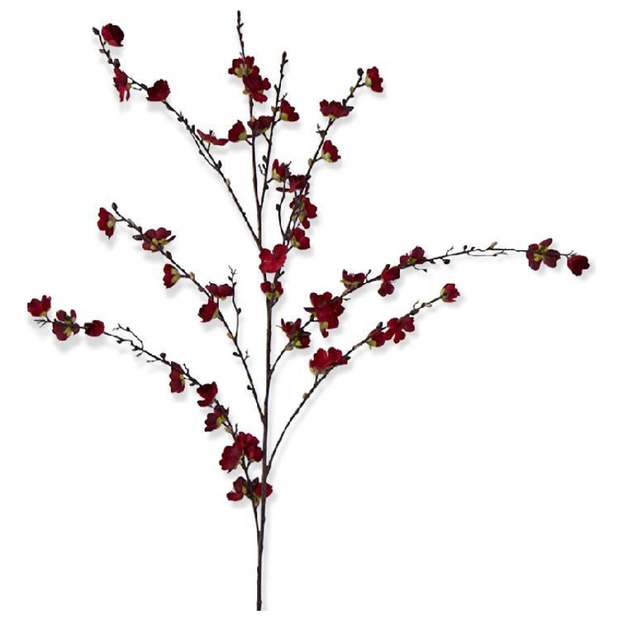 50" Red Cherry Blossom Stem