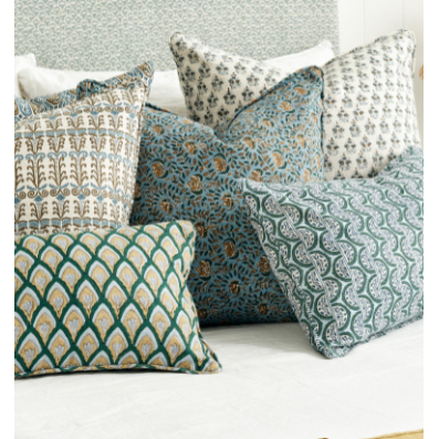 Haveli Byzantine Linen Pillow - 12" x 18"