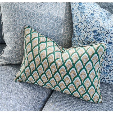 Haveli Byzantine Linen Pillow - 12" x 18"