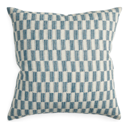 Lagos Azure Linen Pillow - 22" x 22"