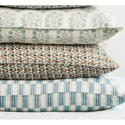 Lagos Azure Linen Pillow - 22" x 22"