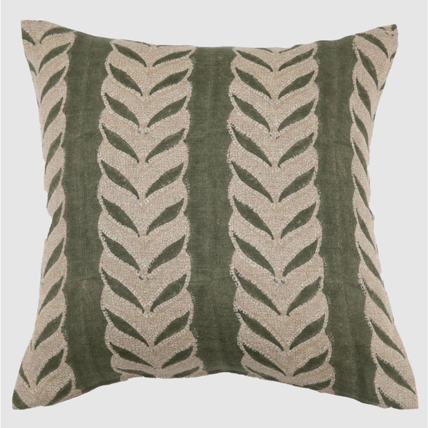 Claire Olive Pillow - 18" x 18"