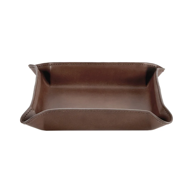 Leather Catchall Tray - Brown