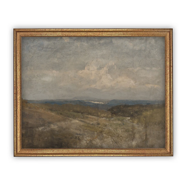 12" x 16" Oceanscape Vintage Framed Canvas Art