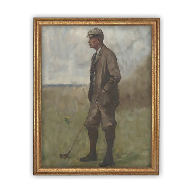 8" x 10" Framed Canvas Golfer Print
