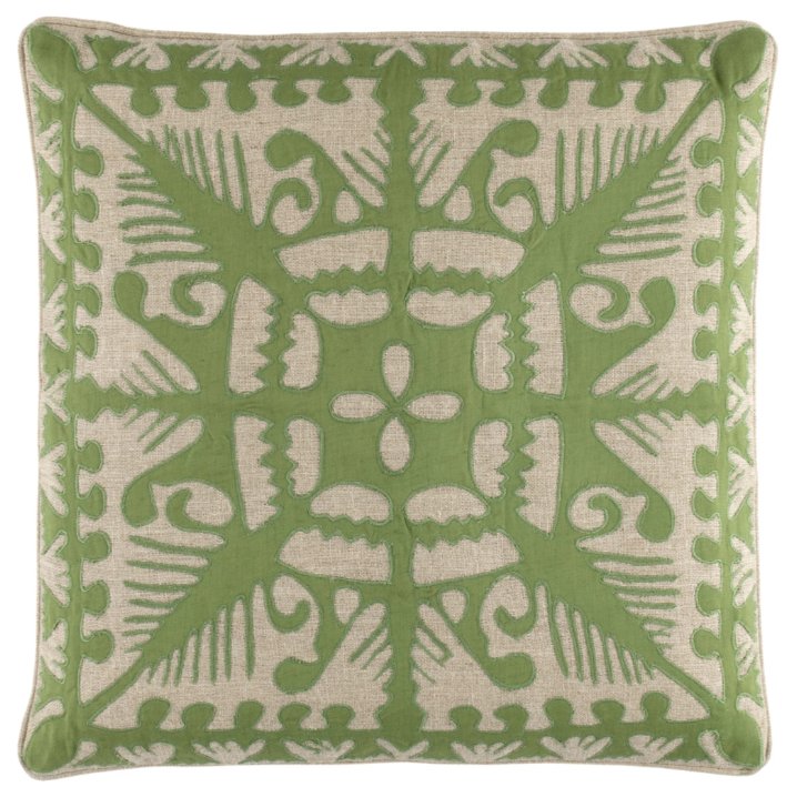 Knight Wood Linen Olive Decorative Pillow - 20