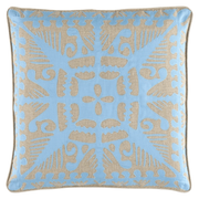 Knight Wood Linen Lapis Decorative Pillow - 20" x 20"