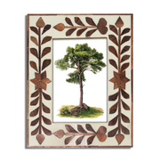 Floral Wood Inlay Photo Frame