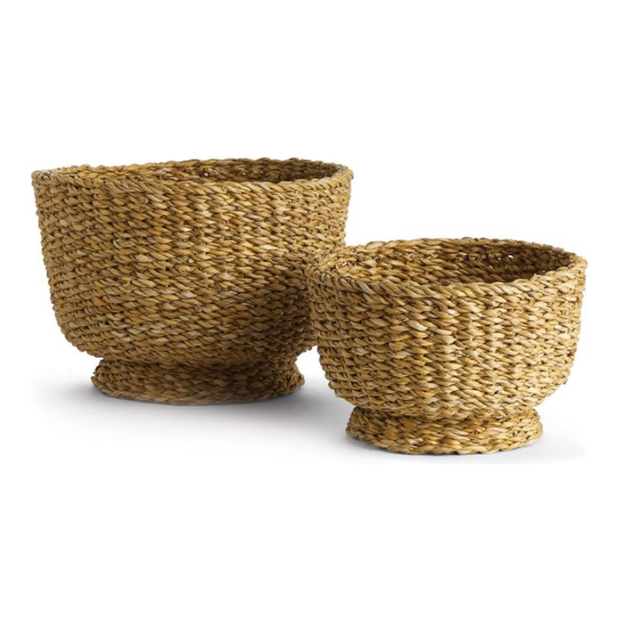 Seagrass Decorative Footed Bowl