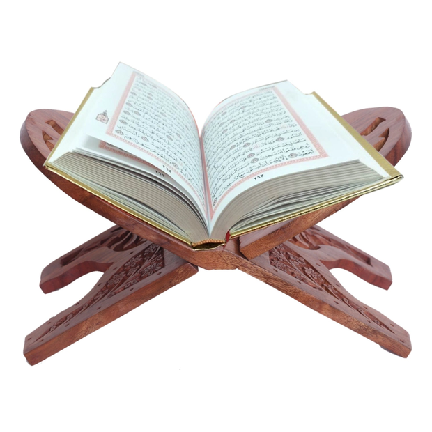 Wooden Floral Carved Book Holder