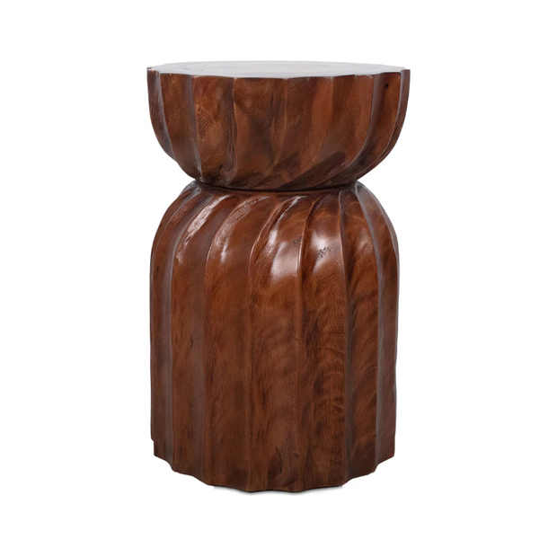 Twisted Scalloped Accent Table