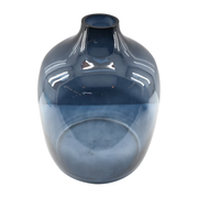 Caspian 11.75" Glass Vase - Deep Blue