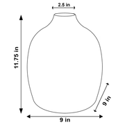 Caspian 11.75" Glass Vase - Deep Blue