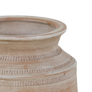 Wide Mouth Clay Vase - Grey