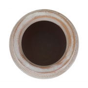 Wide Mouth Clay Vase - Grey