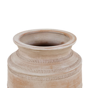 Wide Mouth Clay Vase - Grey