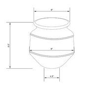 Wide Mouth Clay Vase - Grey