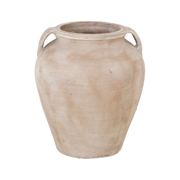 Clay Vase With Handles - Grey