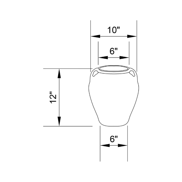Clay Vase With Handles - Grey