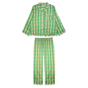 Scalloped Pajama Set Long - Flora Green