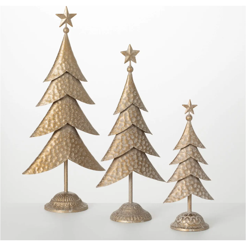 Gold Metal Tree Figurine