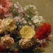 Summer Flowers Framed Oil Painting Print On Canvas