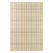 Hallie Plaid Khaki Washable Rug