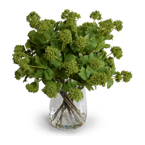 Viburnum Bouquet in Glass 15"H
