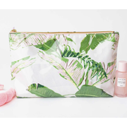 Natural Botanical Clear Coated Travel Cosmetic Case