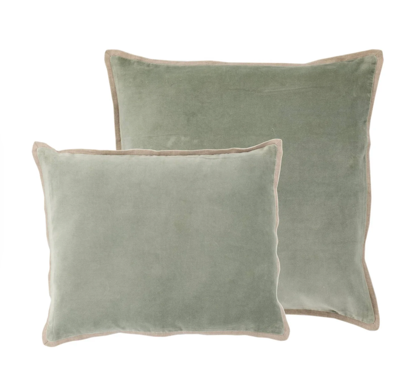 Gehry Velvet/Linen Desert Sage Pillow- 22