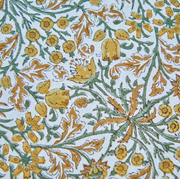 Brown Indian Hand Block Print Round Tablecloth