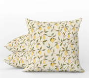 Lemons Cream Outdoor Pillow