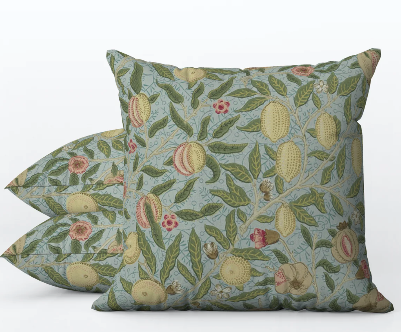 Pomegranate Blue Slate Thyme Outdoor Pillow