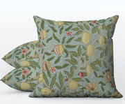 Pomegranate Blue Slate Thyme Outdoor Pillow