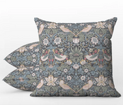 Strawberry Thief Ink Outdoor Pillow