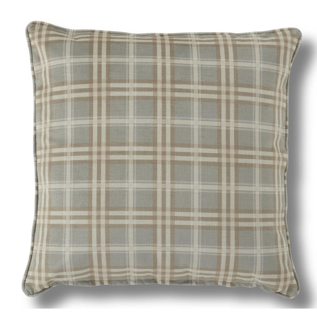 20' in White & Light Green Plaid Pillow