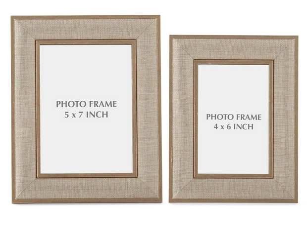 Gold Linen Photo Frames
