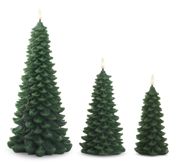 Green LED Christmas Tree Candles