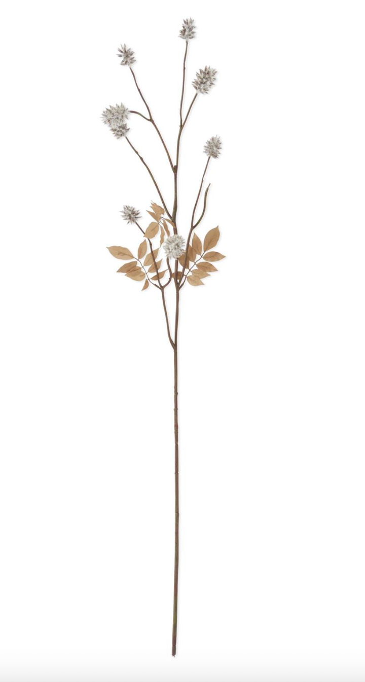 45 inch Flocked Thistle Stem