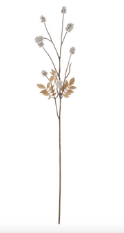 45 inch Flocked Thistle Stem