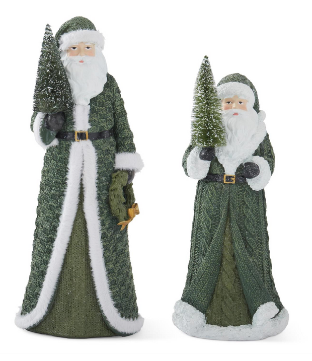 Santa w/ Green Coat and Tree