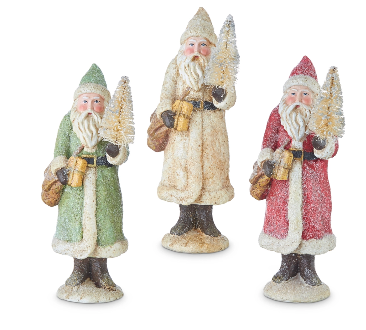 8.5 inch Glittered Santa