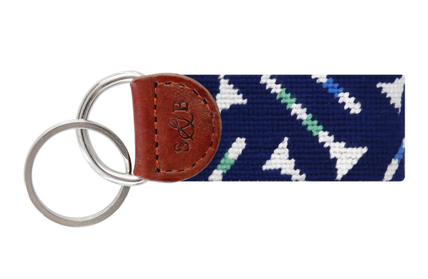 Golf Tee Pattern Key Fob