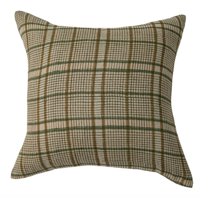 Crossroads Olive on Natural  Pillow