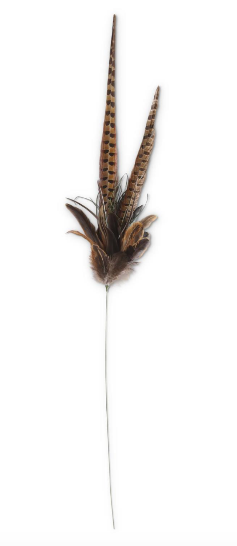39 Inch Mixed Pheasant Feather Spray