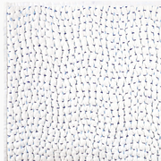 Organic Hand Stitched Light Indigo Quilt - Queen